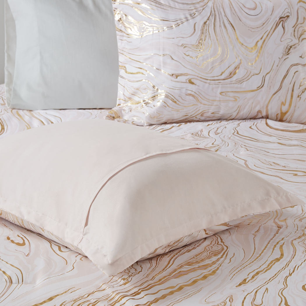 Kids Metallic Swirl Blush 4 Pc Twin XL Comforter Set - Thumbnail - Image 2