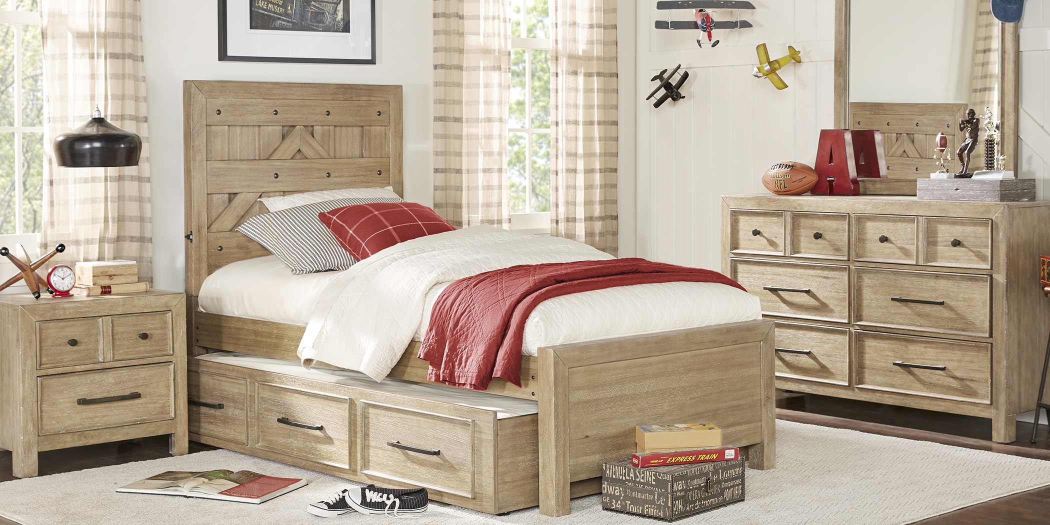 Kids Midcity Loft Sandstone 5 Pc Twin Panel Bedroom - Thumbnail - Image 1