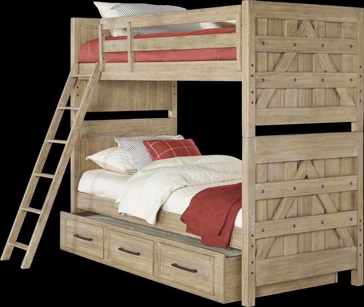 Kids Midcity Loft Sandstone Twin/Twin Bunk with Twin Storage Trundle - Thumbnail - Image 1