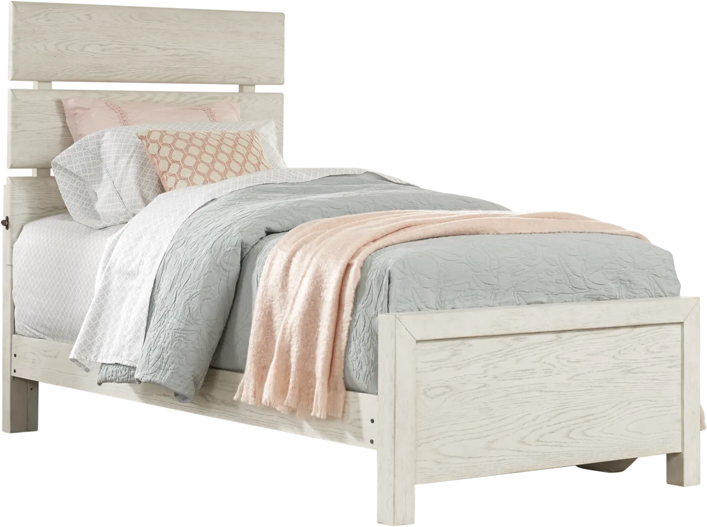 Kids Midcity Loft White 5 Pc Twin Slat Bedroom - Thumbnail - Image 2