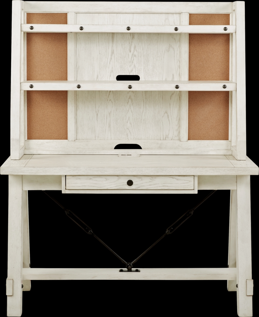 Kids Midcity Loft White Desk & Hutch - Thumbnail - Image 2