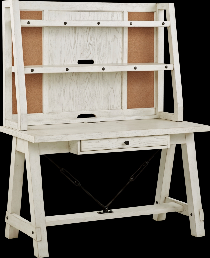 Kids Midcity Loft White Desk & Hutch - Thumbnail - Image 1