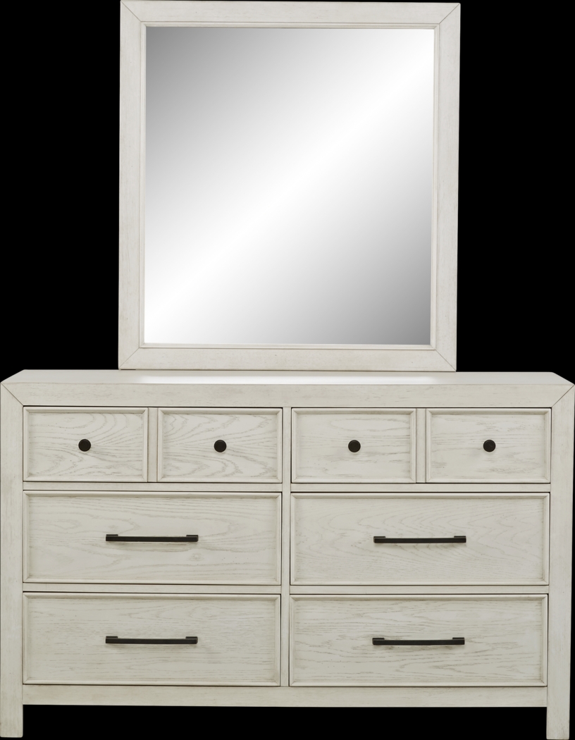 Kids Midcity Loft White Dresser & Mirror - Thumbnail - Image 1
