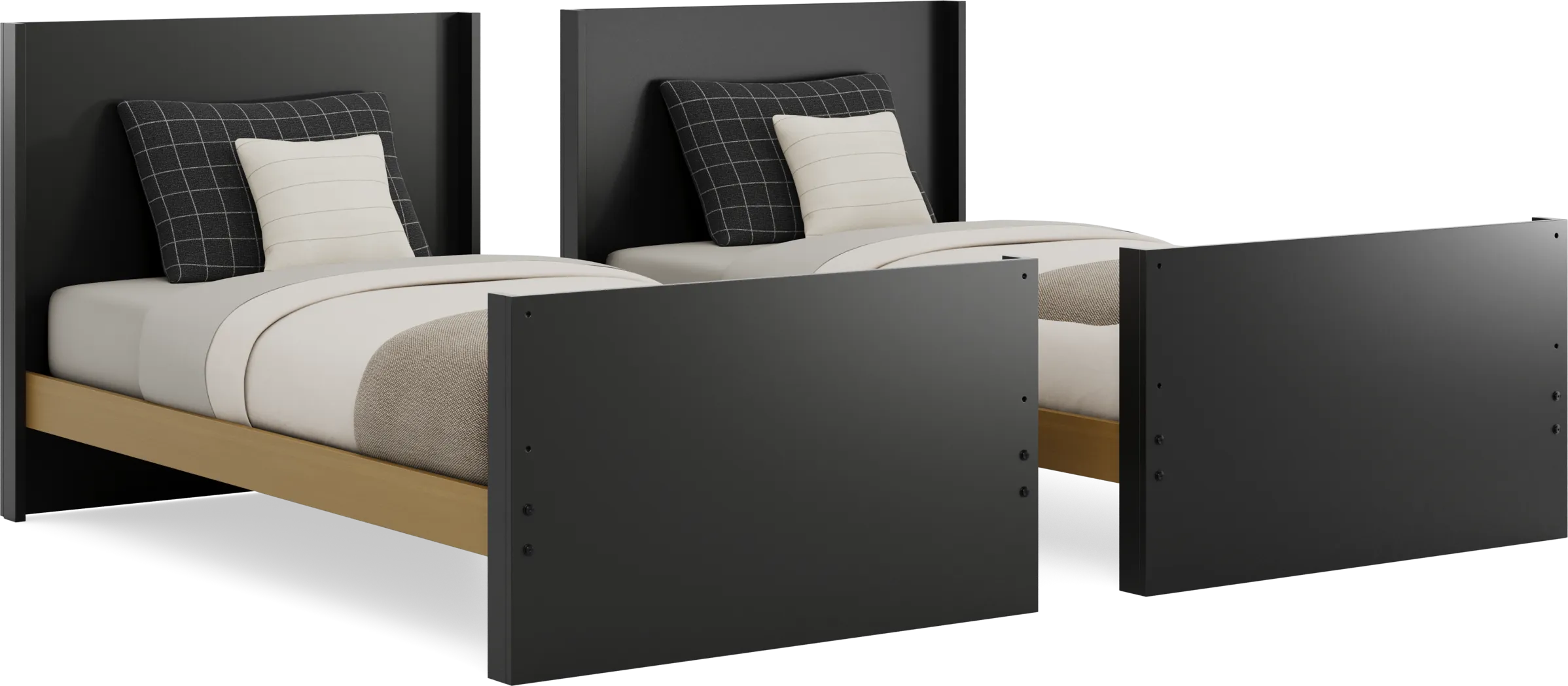 Kids Mikka Black Twin/Twin Convertible Bunk Bed - Image 7