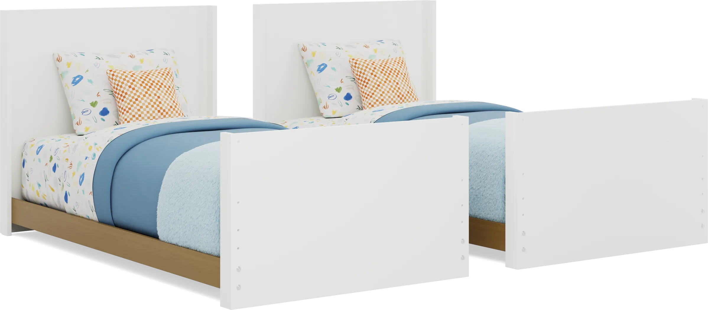 Kids Mikka White Twin/Twin Convertible Bunk Bed - Thumbnail - Image 4