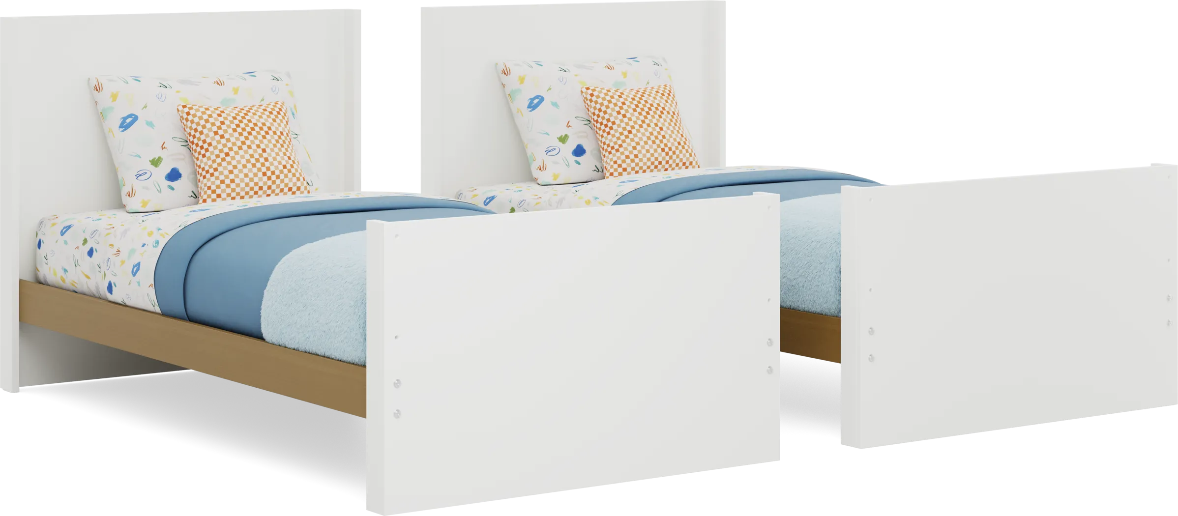 Kids Mikka White Twin/Twin Convertible Bunk Bed - Image 7