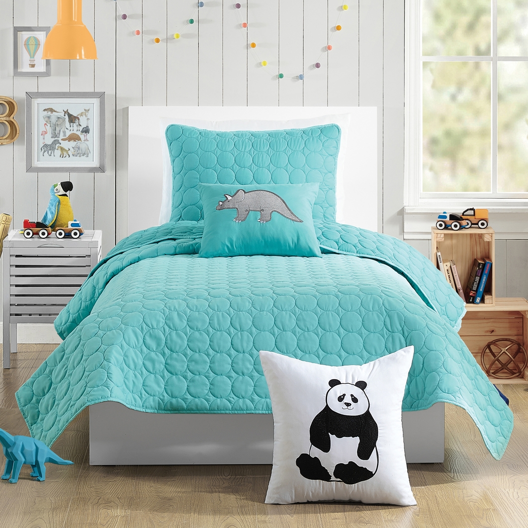 Kids Milhaven Aqua Twin Quilt - Thumbnail - Image 1