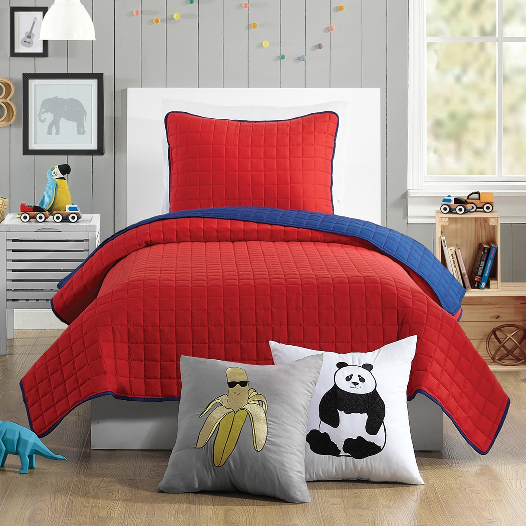 Kids Milhaven Red Twin Quilt - Thumbnail - Image 1
