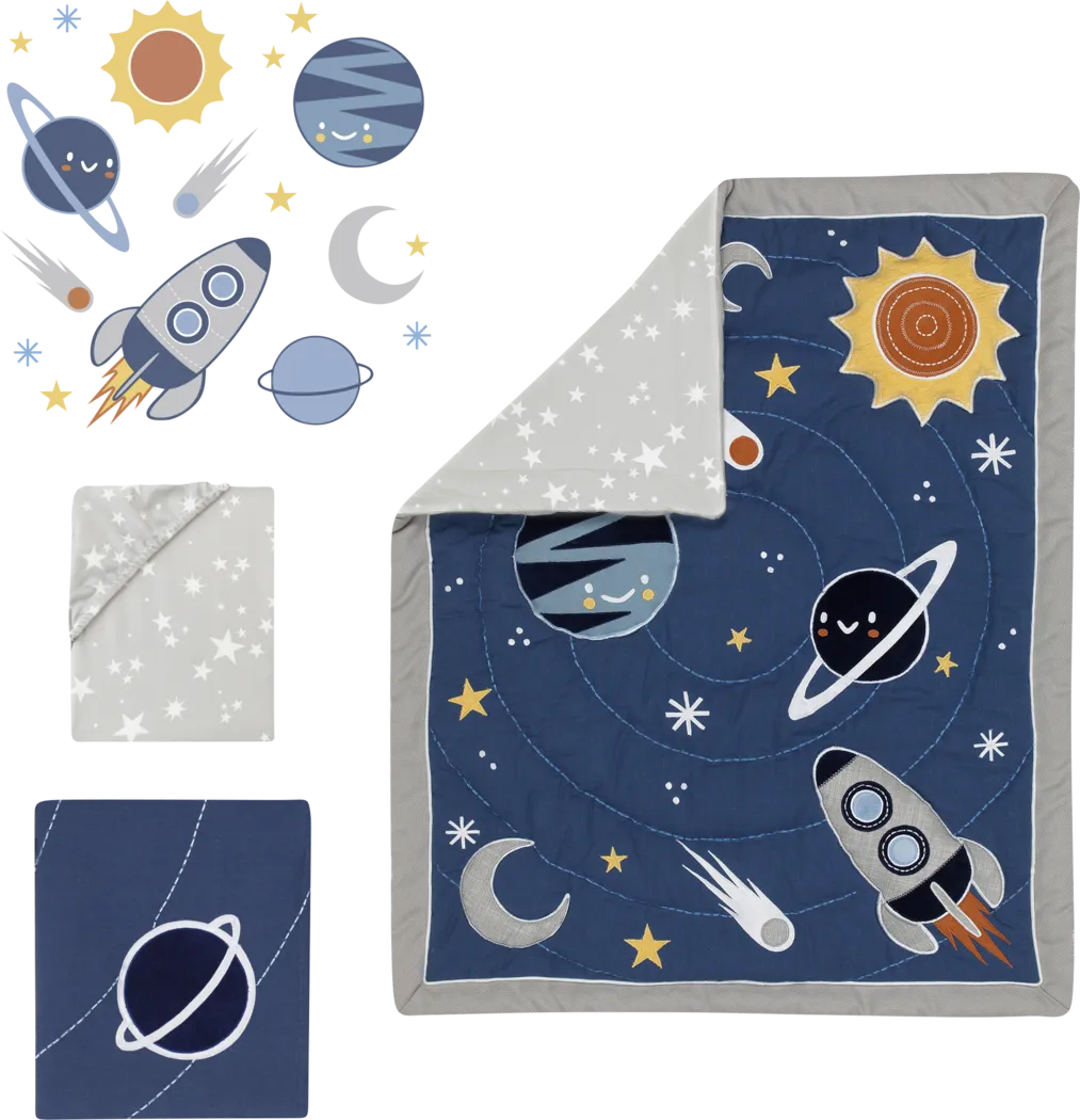 Kids Milky Way Blue Baby Bedding Set - Image 3
