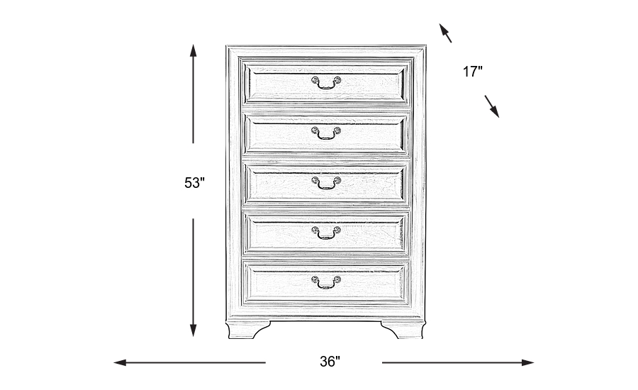 Dimension Image. Please refer to the Dimension Tab on this page for dimension details.