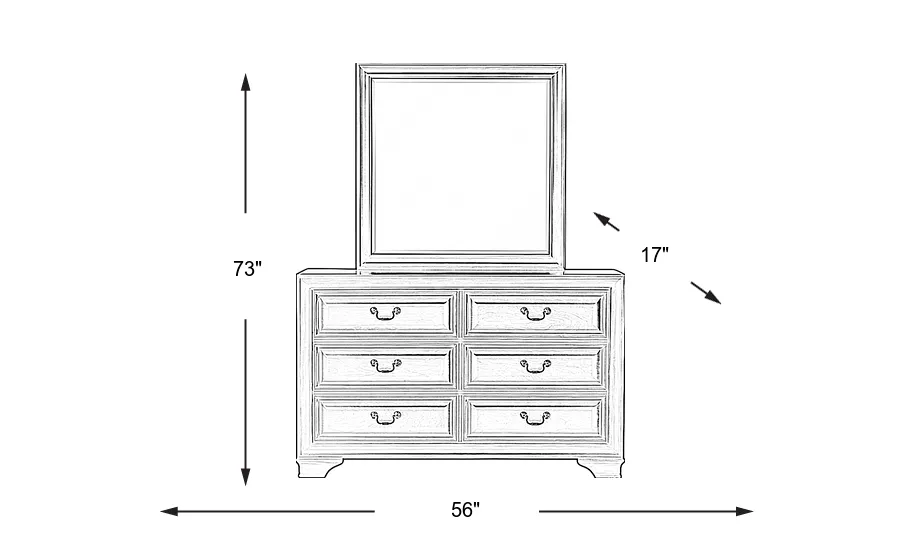 Dimension Image. Please refer to the Dimension Tab on this page for dimension details.