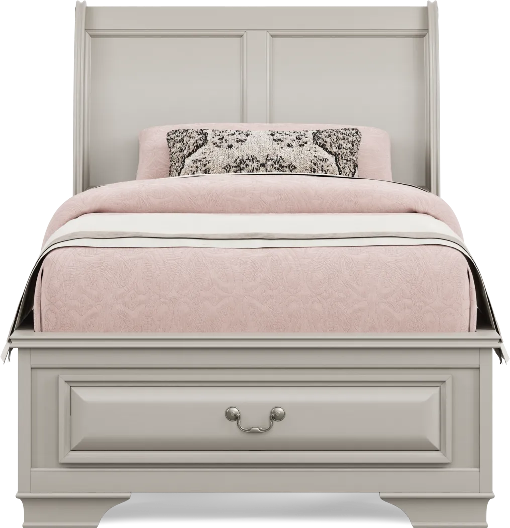 Kids Mill Valley Jr. Washed White Twin Storage Bed - Thumbnail - Image 3