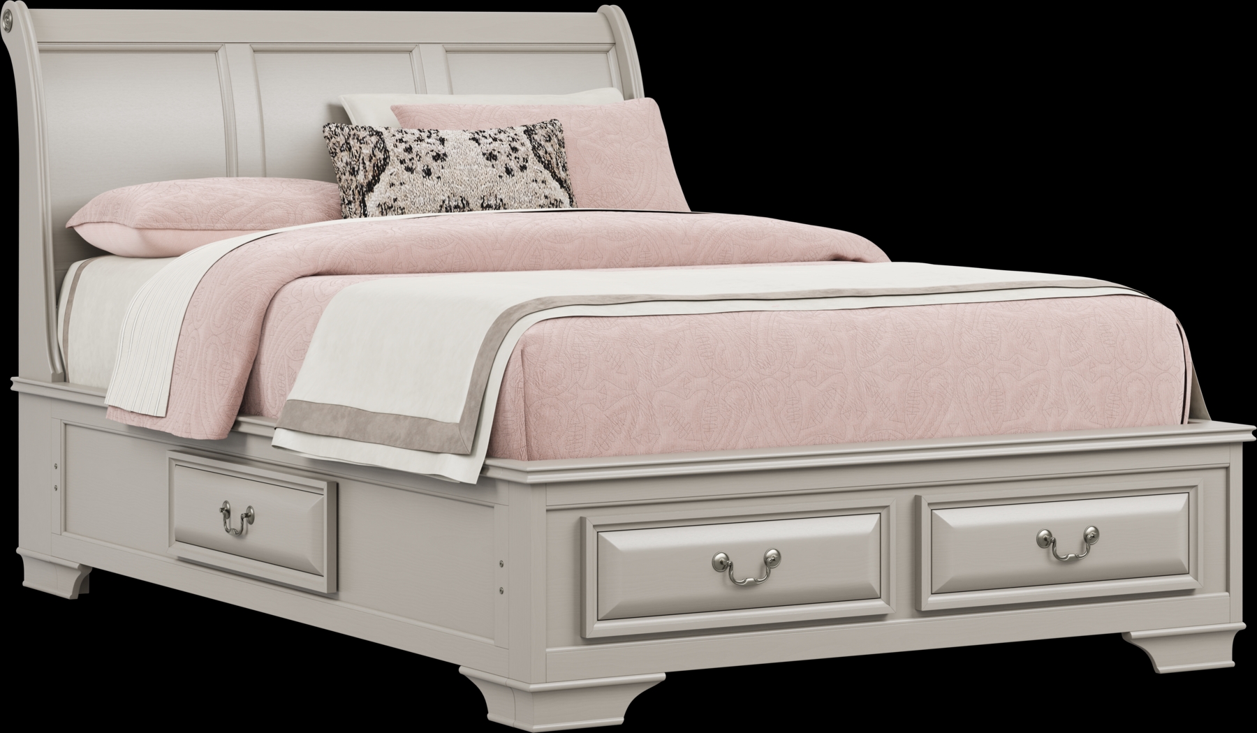 Kids Mill Valley Jr. Washed White Full Storage Bed - Thumbnail - Image 3