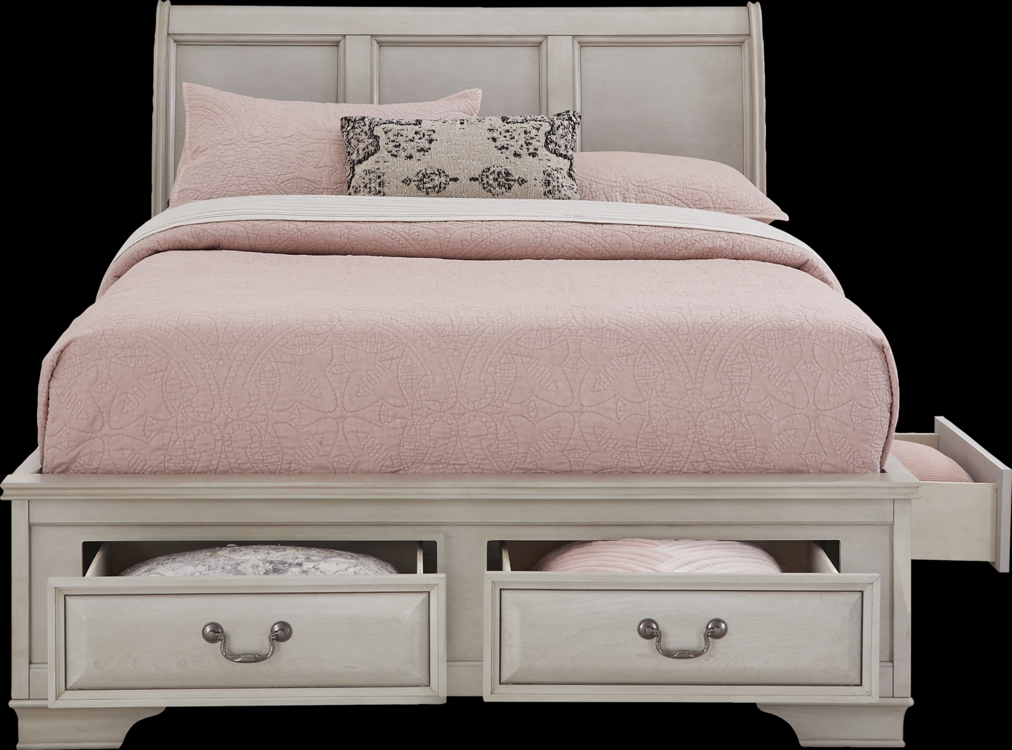 Kids Mill Valley Jr. Washed White Full Storage Bed - Thumbnail - Image 4