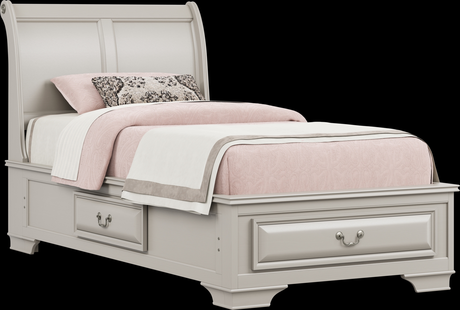 Kids Mill Valley Jr. Washed White Twin Storage Bed - Thumbnail - Image 3