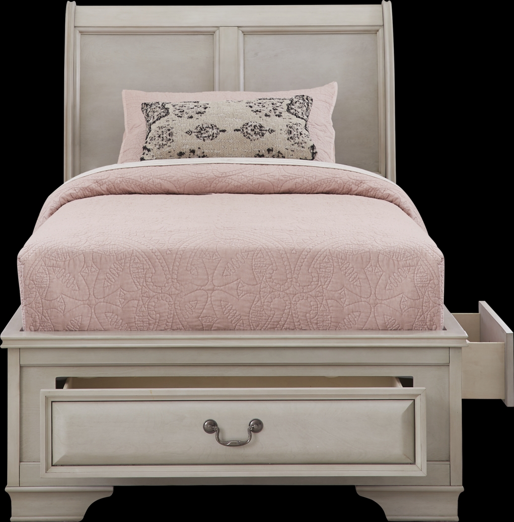 Kids Mill Valley Jr. Washed White Twin Storage Bed - Thumbnail - Image 4