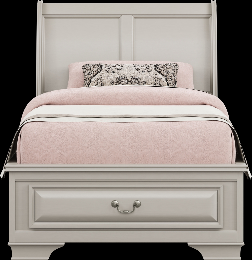 Kids Mill Valley Jr. Washed White Twin Storage Bed - Thumbnail - Image 1