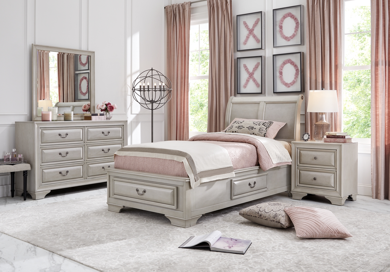 Kids Mill Valley Jr. White Dresser & Mirror - Thumbnail - Image 2