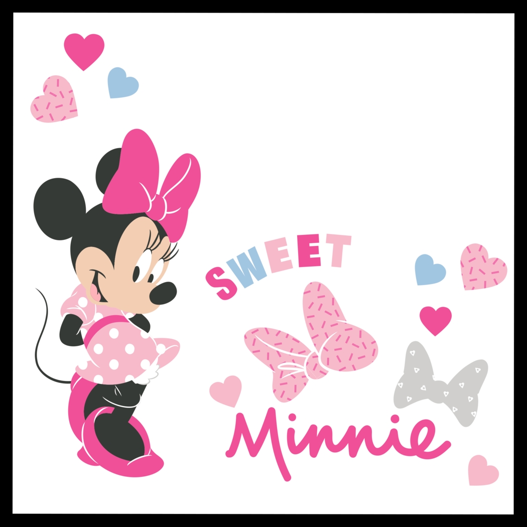 Kids Minnie Mouse Love Pink Wall Decals - Thumbnail - Image 1