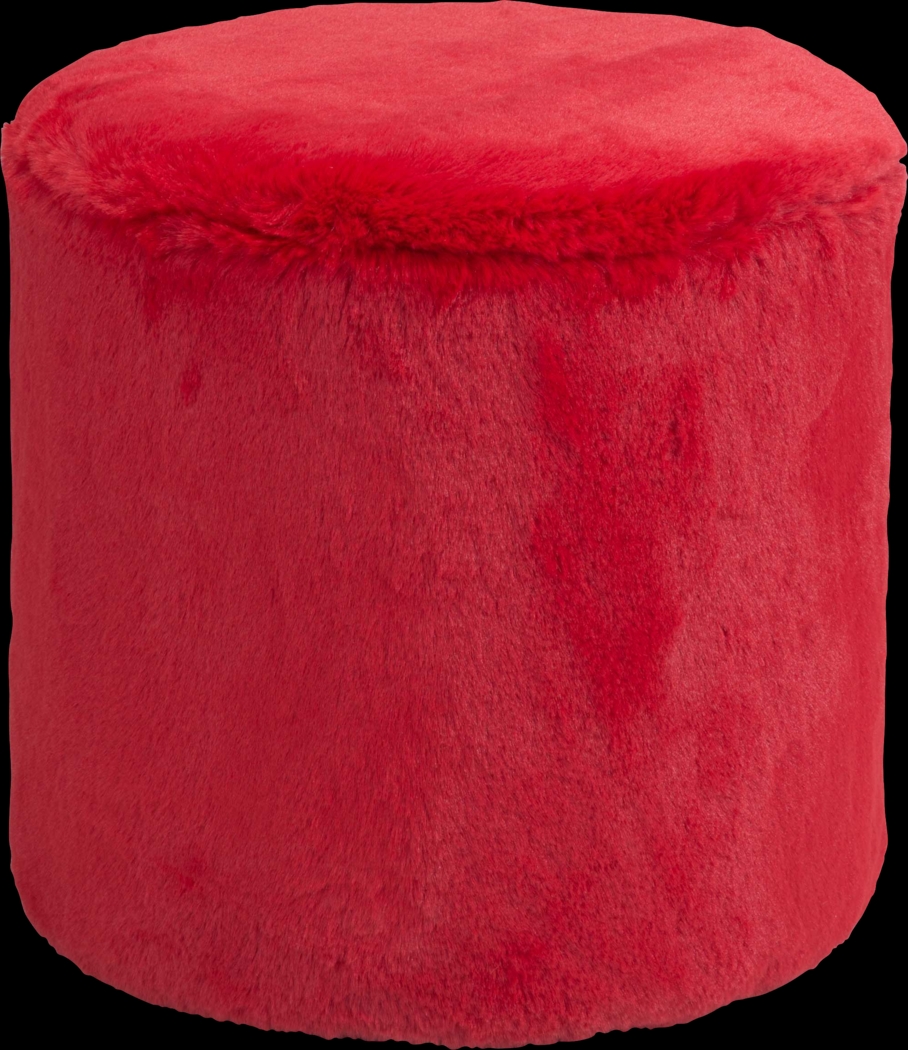 Kids Minto Red Ottoman - Thumbnail - Image 1
