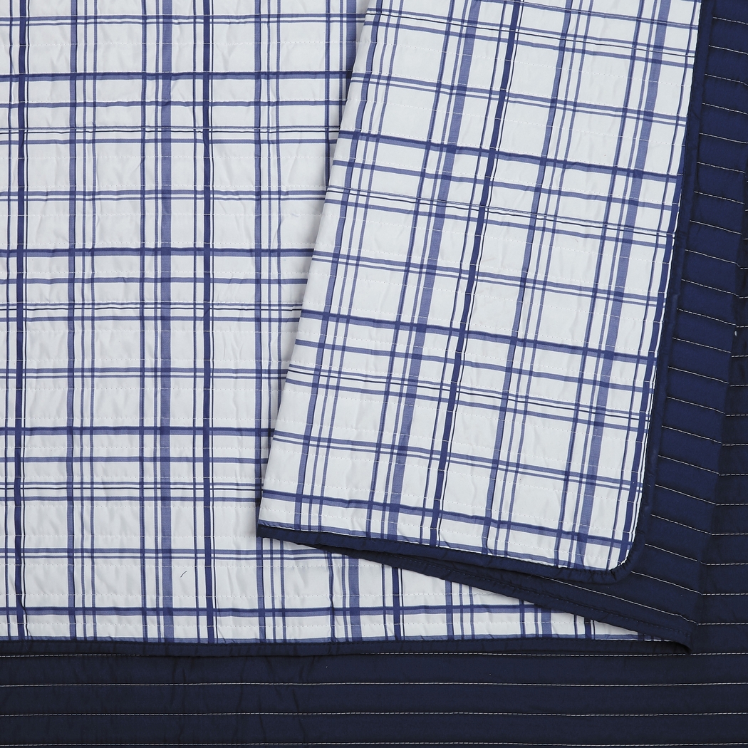 Kids Mintvale Navy Full/Queen Quilt - Thumbnail - Image 2