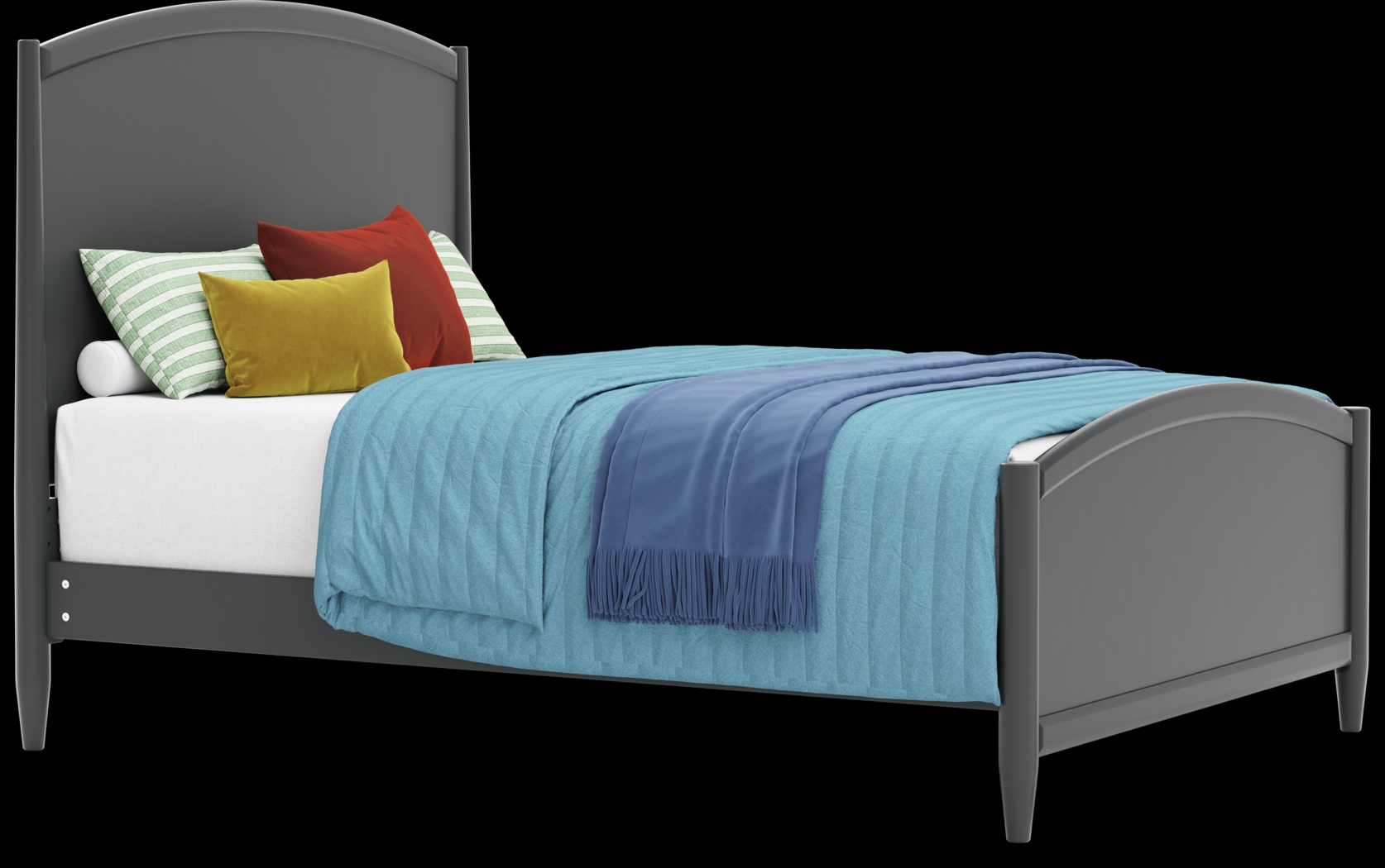 Kids Modern Colors Iron Ore Full Panel Bedroom - Thumbnail - Image 2