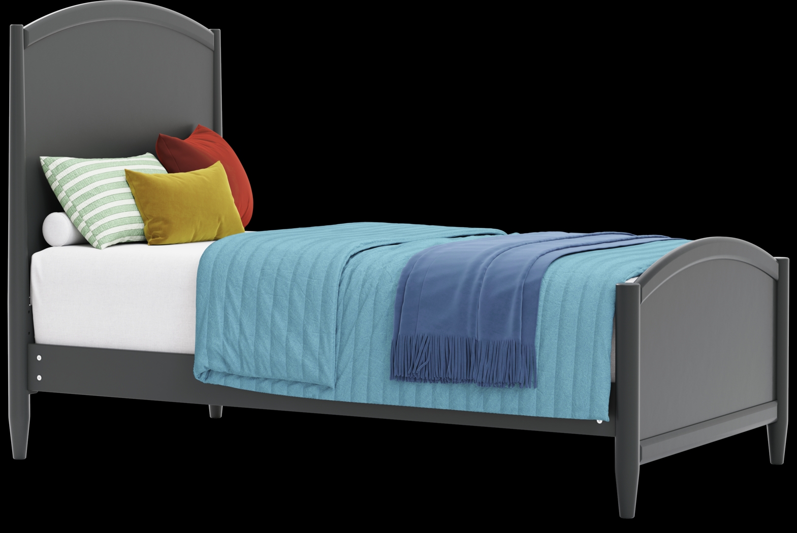 Kids Modern Colors Iron Ore Twin Panel Bedroom - Thumbnail - Image 2