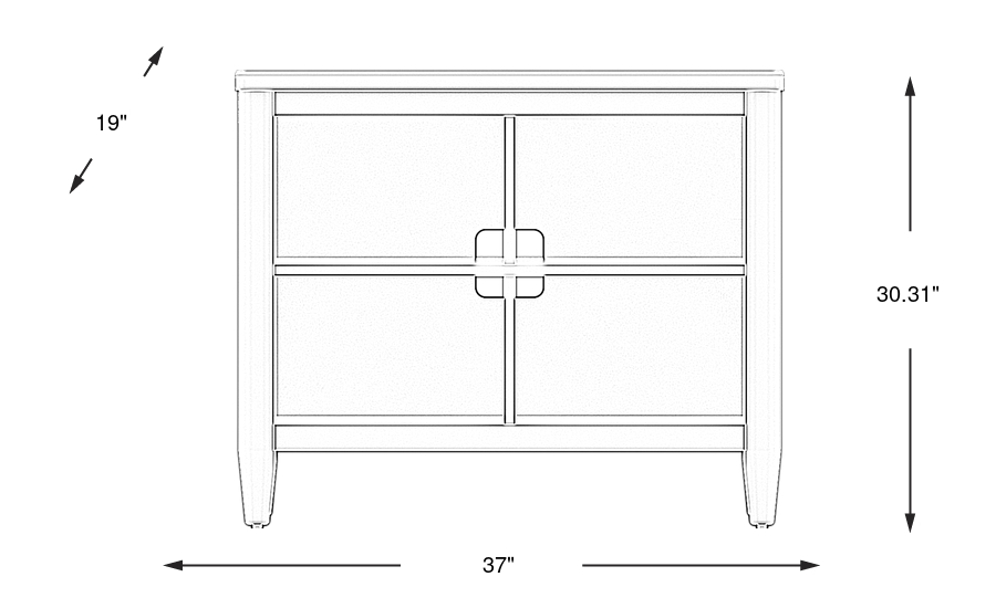 Dimension Image. Please refer to the Dimension Tab on this page for dimension details.
