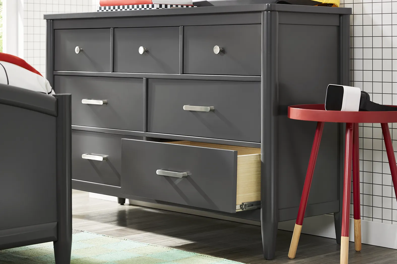 Kids Modern Colors Iron Ore Full Panel Bedroom - Thumbnail - Image 7