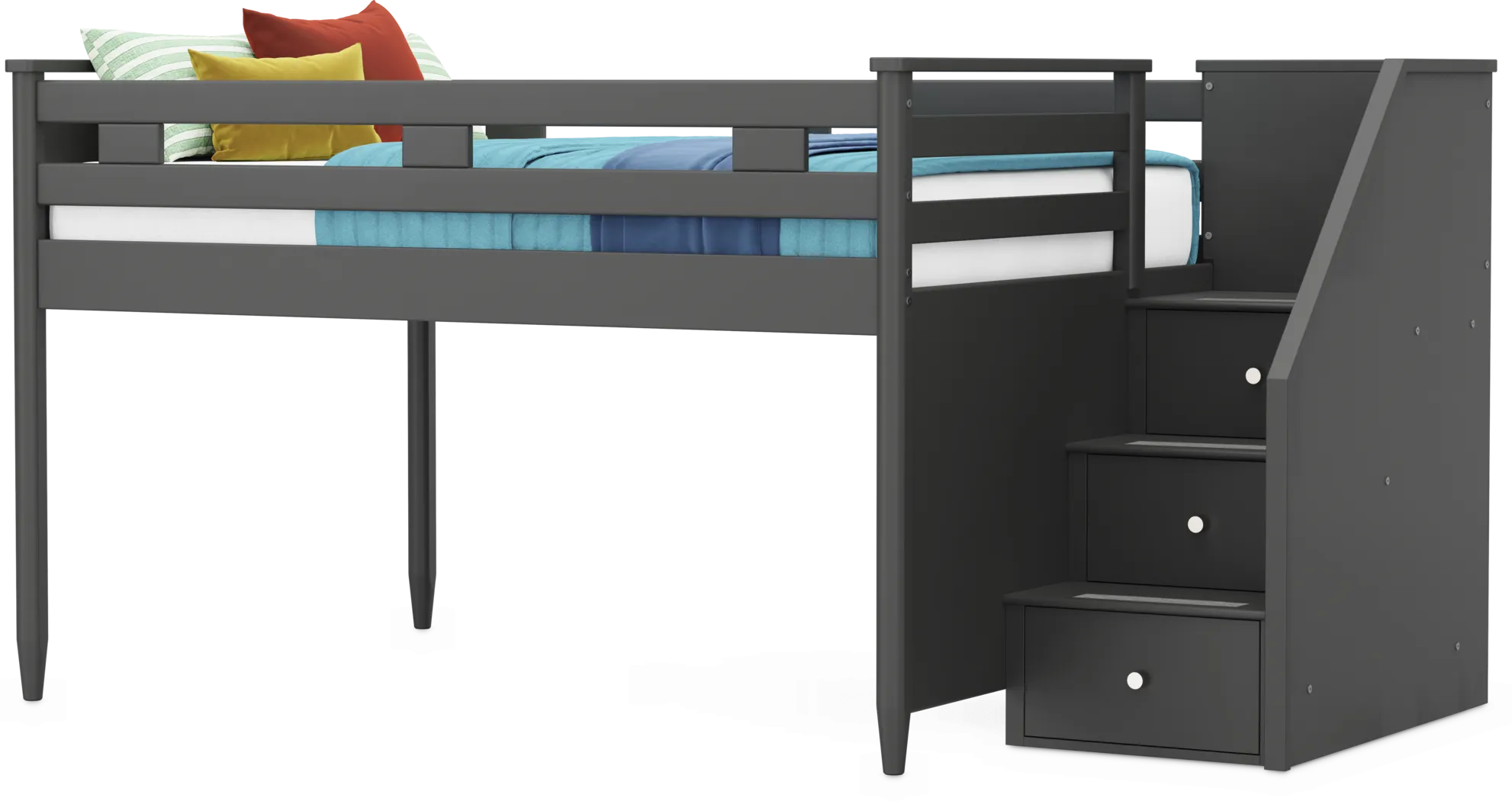 Kids Modern Colors Iron Ore Full Step Loft - Thumbnail - Image 3