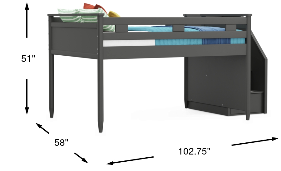 Dimension Image. Please refer to the Dimension Tab on this page for dimension details.