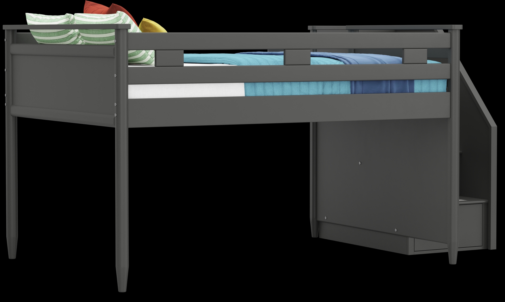 Kids Modern Colors Iron Ore Full Step Loft - Thumbnail - Image 1