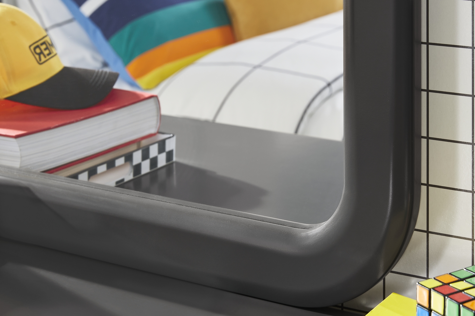 Kids Modern Colors Iron Ore Bedroom with Recharged Gray Full Bed - Thumbnail - Image 9