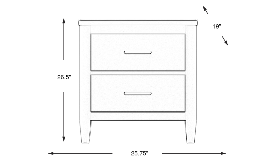 Dimension Image. Please refer to the Dimension Tab on this page for dimension details.