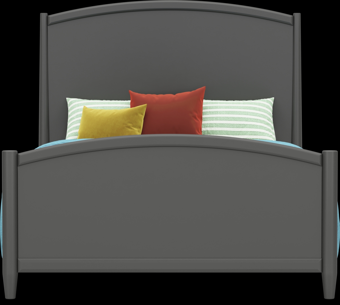 Kids Modern Colors Iron Ore Queen Panel Bed - Thumbnail - Image 2