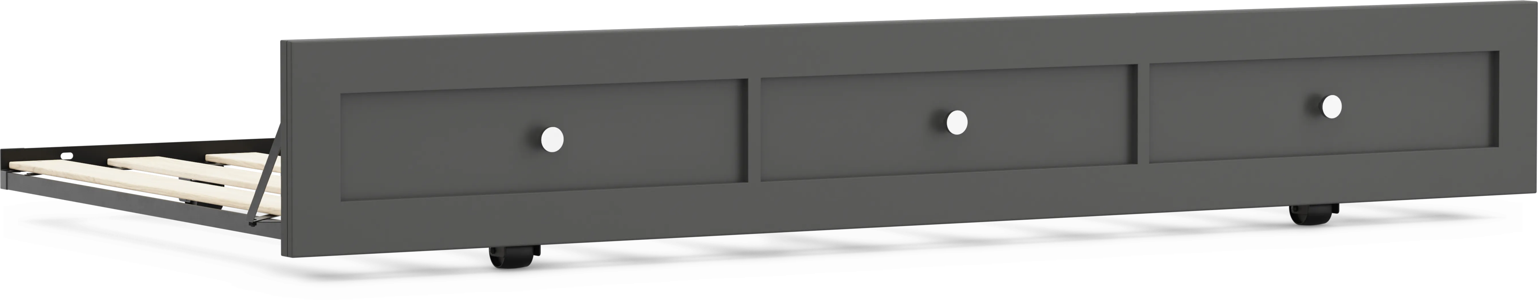 Kids Modern Colors Iron Ore Twin Trundle - Thumbnail - Image 1