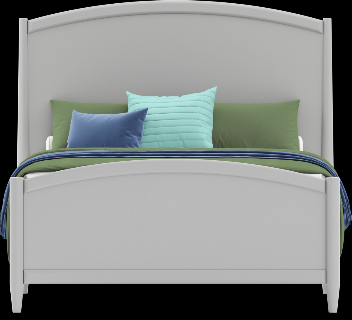 Kids Modern Colors Light Gray Full Panel Bed - Thumbnail - Image 3