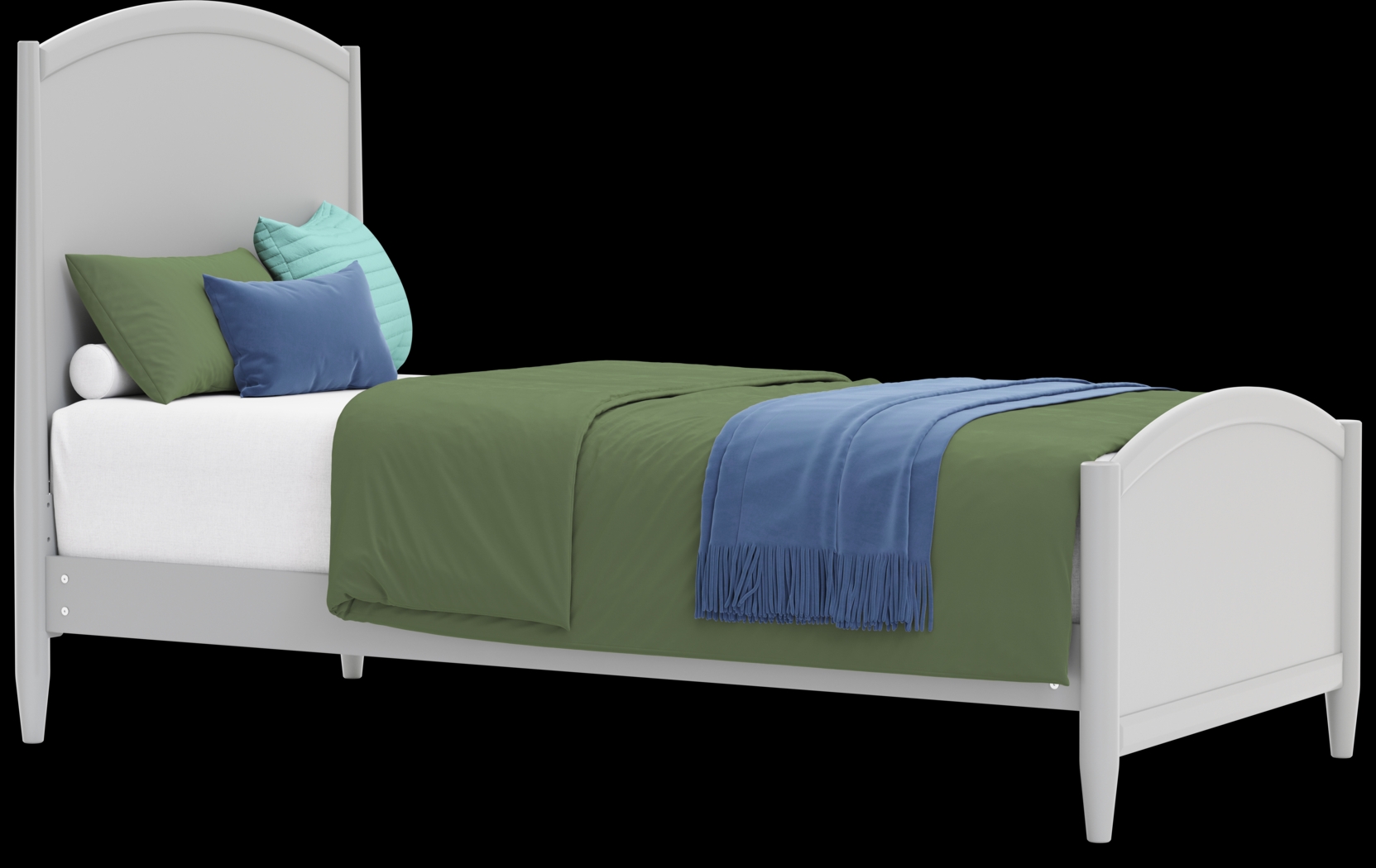 Kids Modern Colors Light Gray Twin XL Panel Bedroom - Thumbnail - Image 2