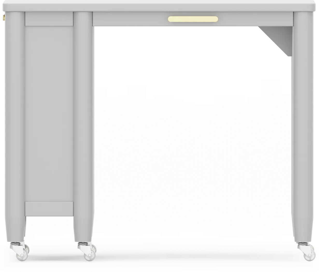 Kids Modern Colors Light Gray Caster Desk - Thumbnail - Image 3