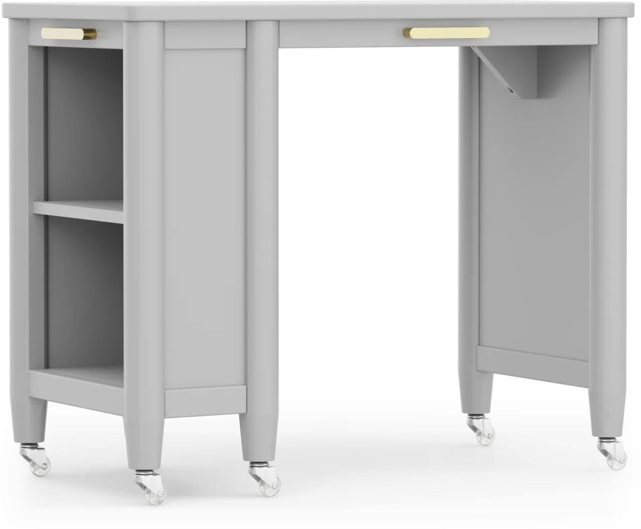 Kids Modern Colors Light Gray Caster Desk - Thumbnail - Image 4
