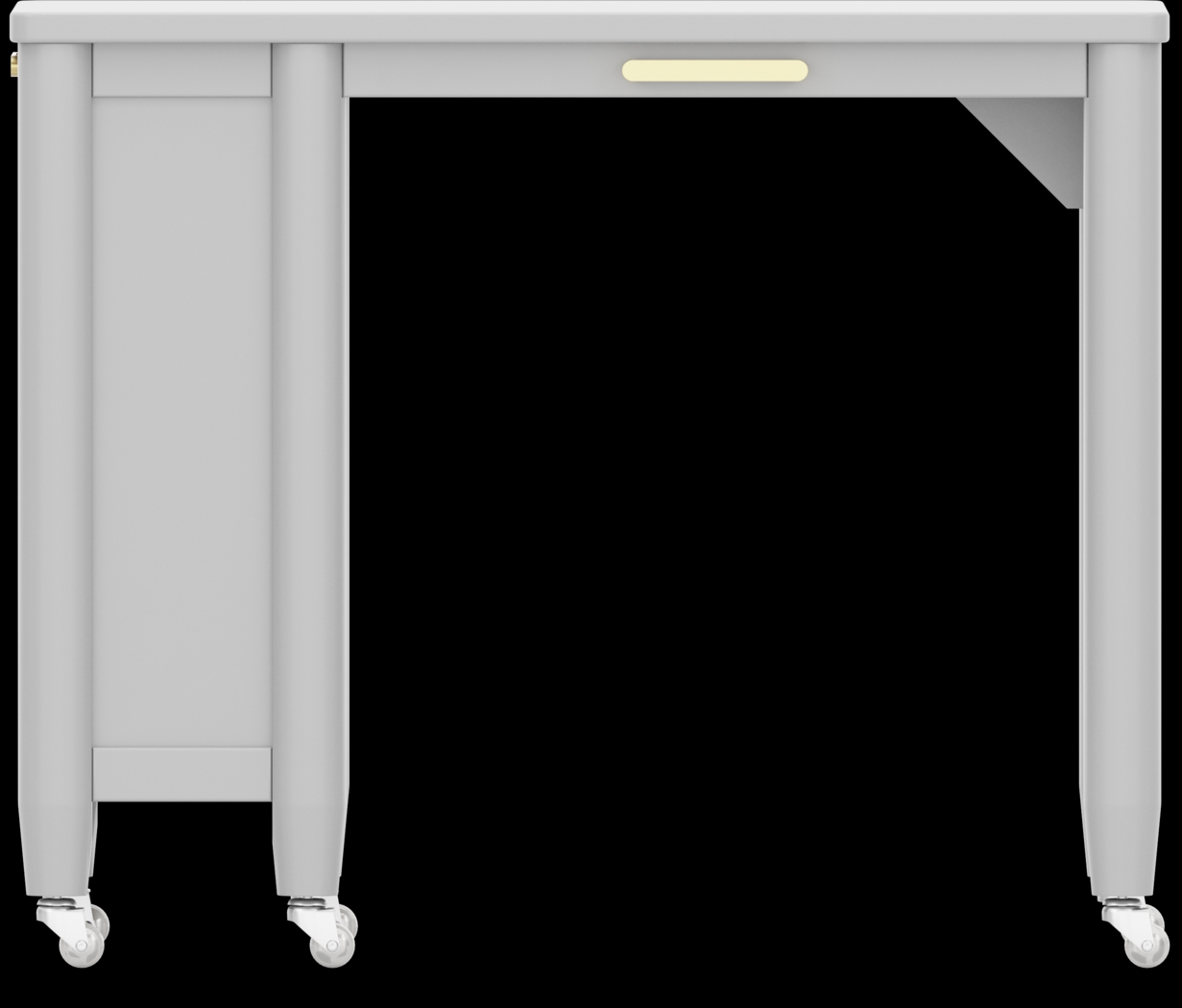 Kids Modern Colors Light Gray Caster Desk - Thumbnail - Image 3