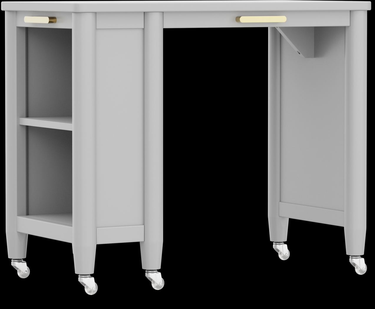 Kids Modern Colors Light Gray Caster Desk - Thumbnail - Image 4