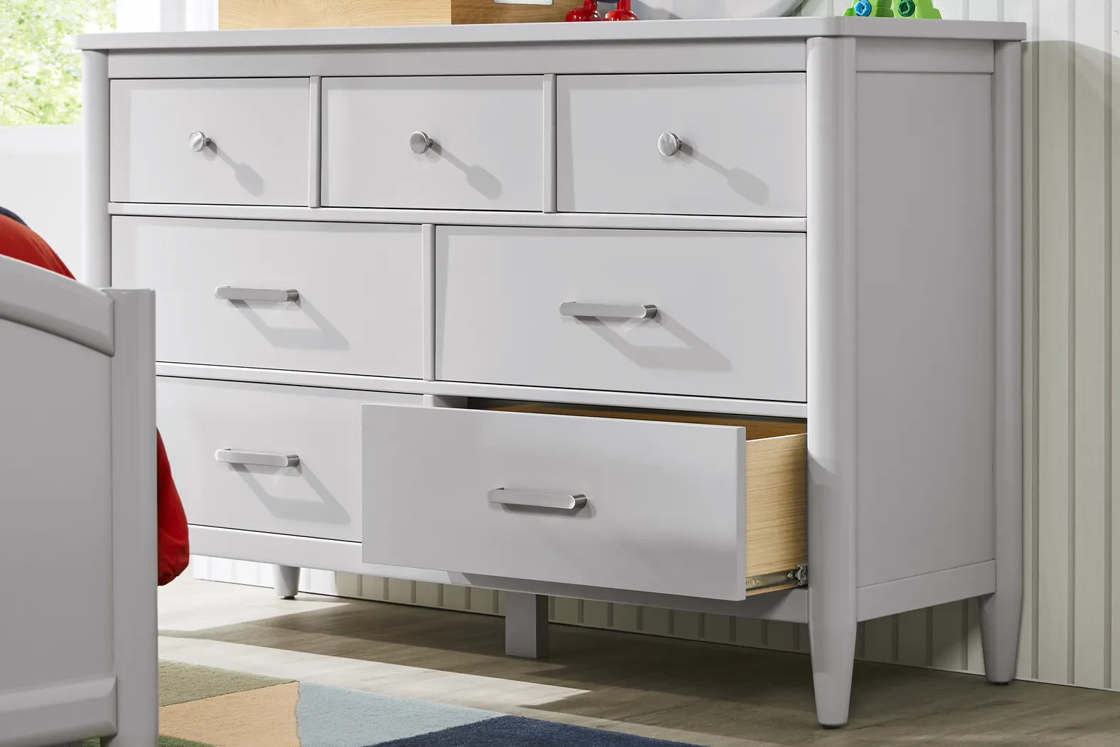 Kids Modern Colors Light Gray Twin Panel Bedroom - Thumbnail - Image 8