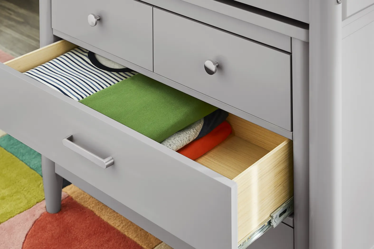 Kids Modern Colors Light Gray Full Loft with Loft Chest - Image 7