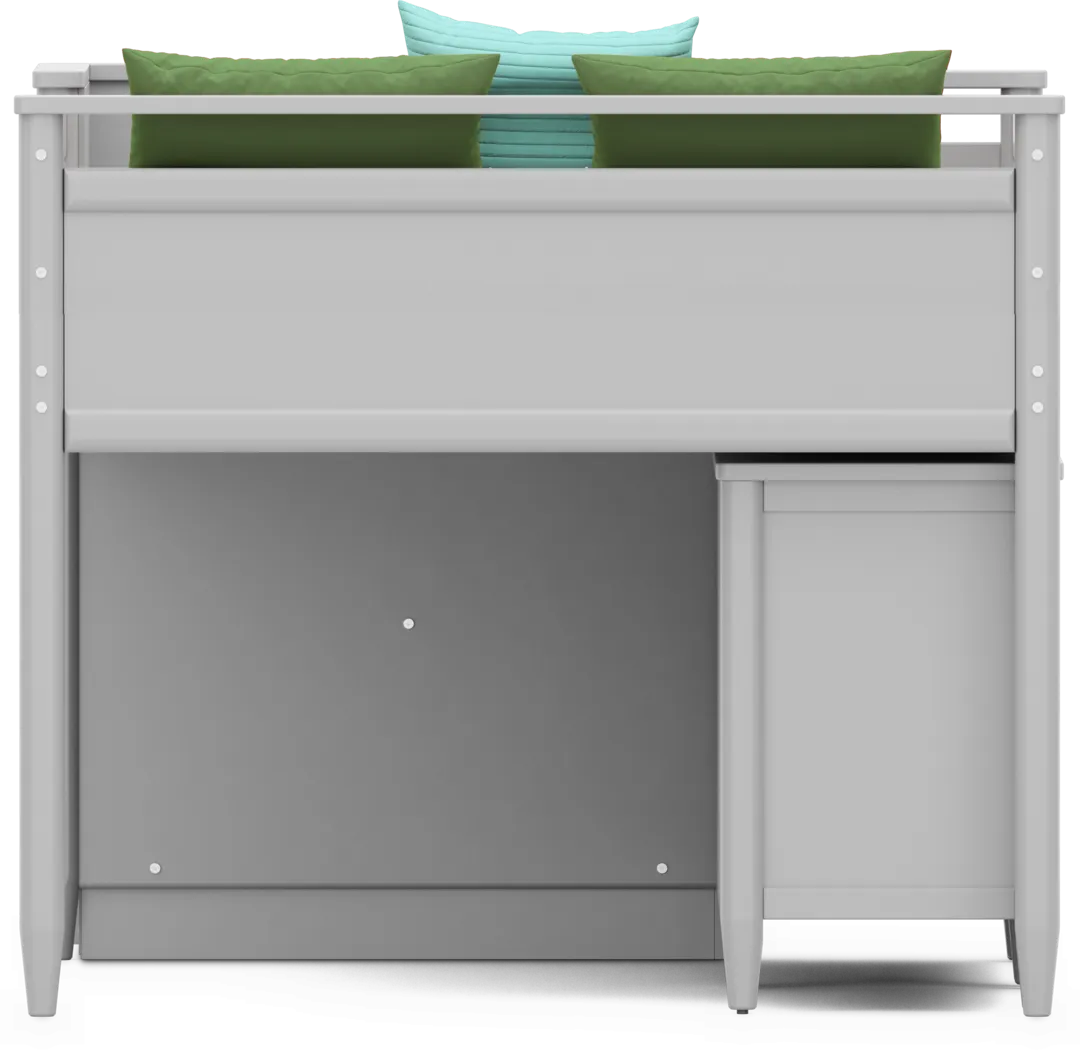 Kids Modern Colors Light Gray Full Step Loft with Loft Chests - Thumbnail - Image 4