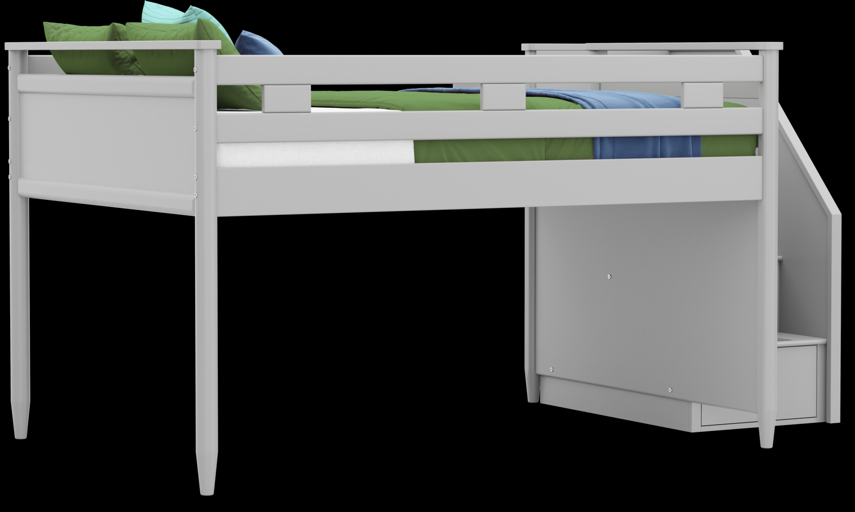 Kids Modern Colors Light Gray Full Step Loft - Thumbnail - Image 1