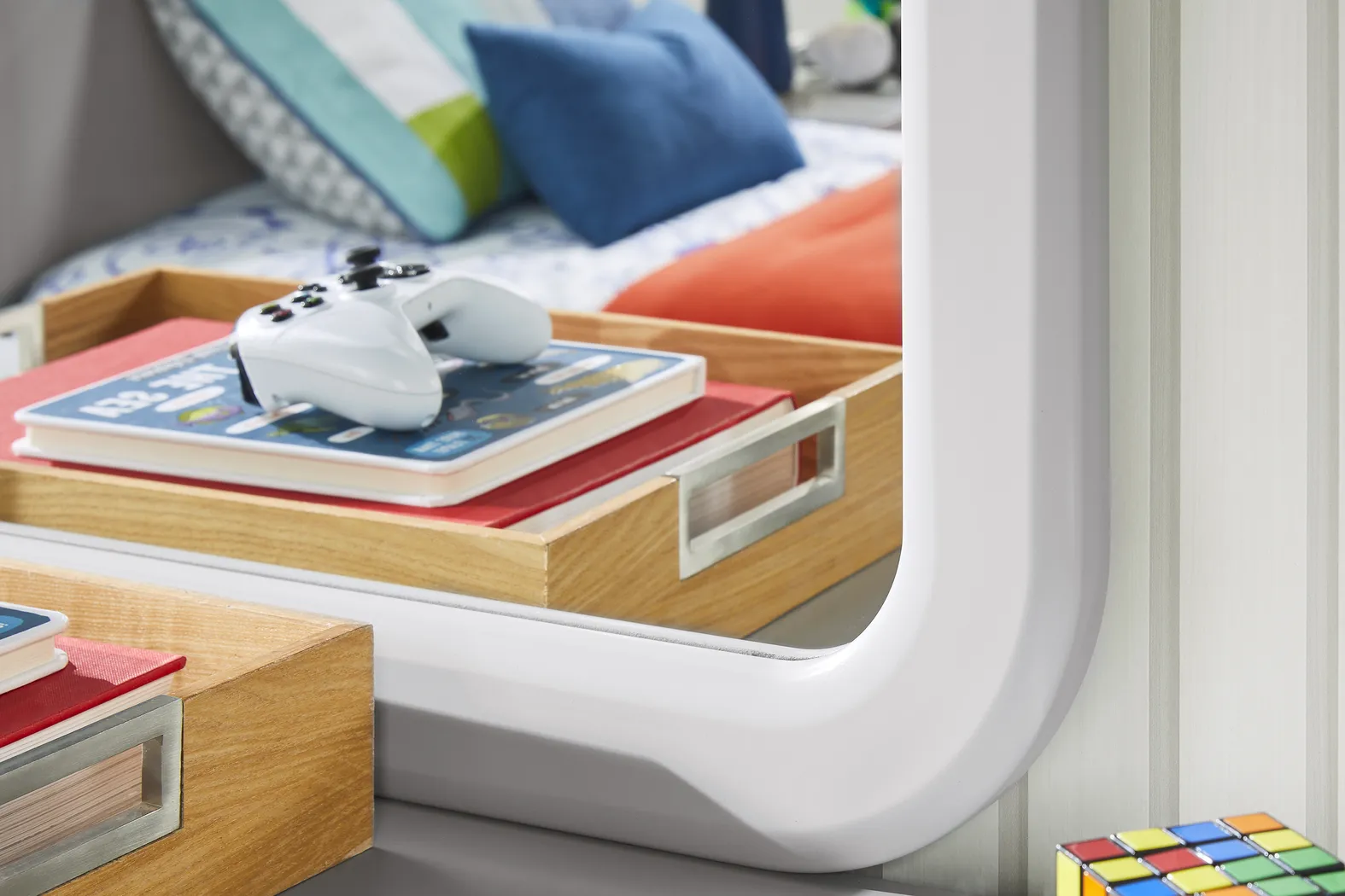 Kids Modern Colors Light Gray Twin Panel Bedroom - Thumbnail - Image 11