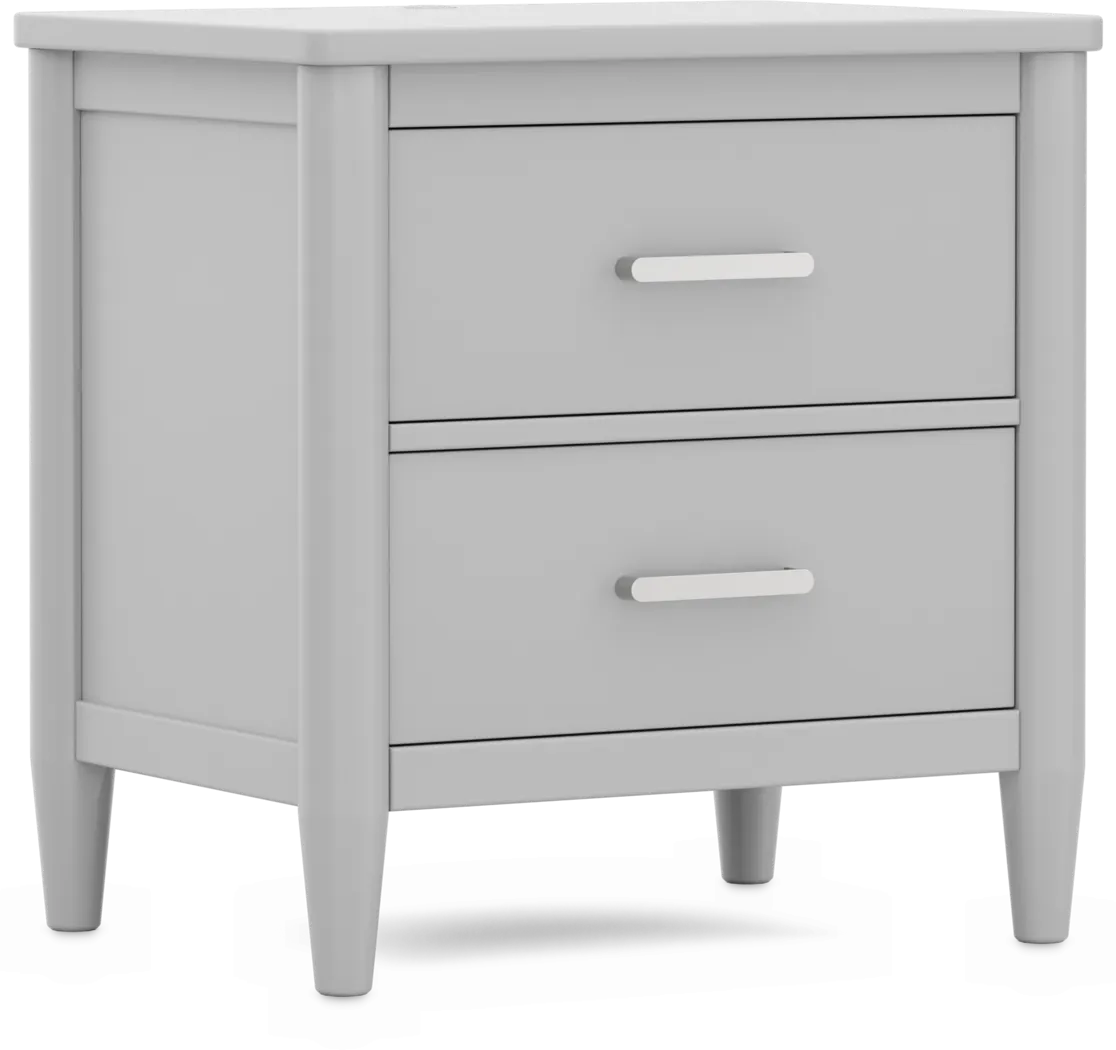 Kids Modern Colors Light Gray Nightstand - Thumbnail - Image 2