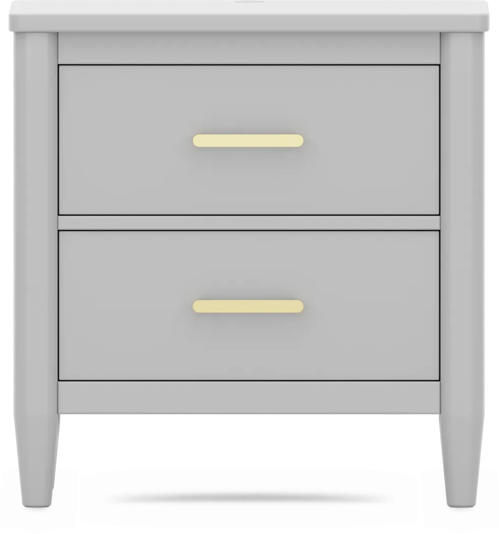 Kids Modern Colors Light Gray Nightstand - Thumbnail - Image 3
