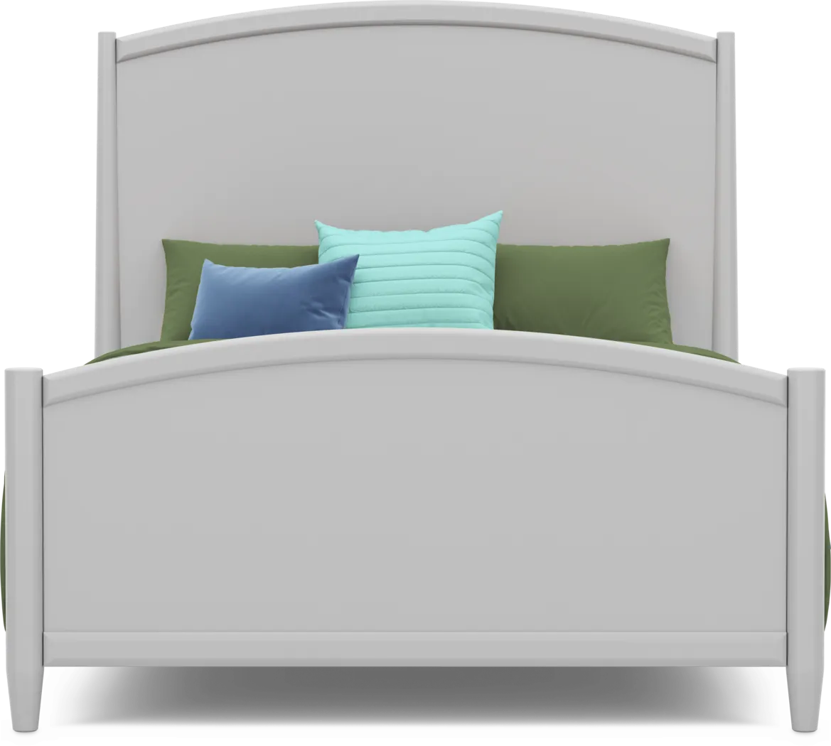 Kids Modern Colors Light Gray Queen Panel Bed - Thumbnail - Image 2